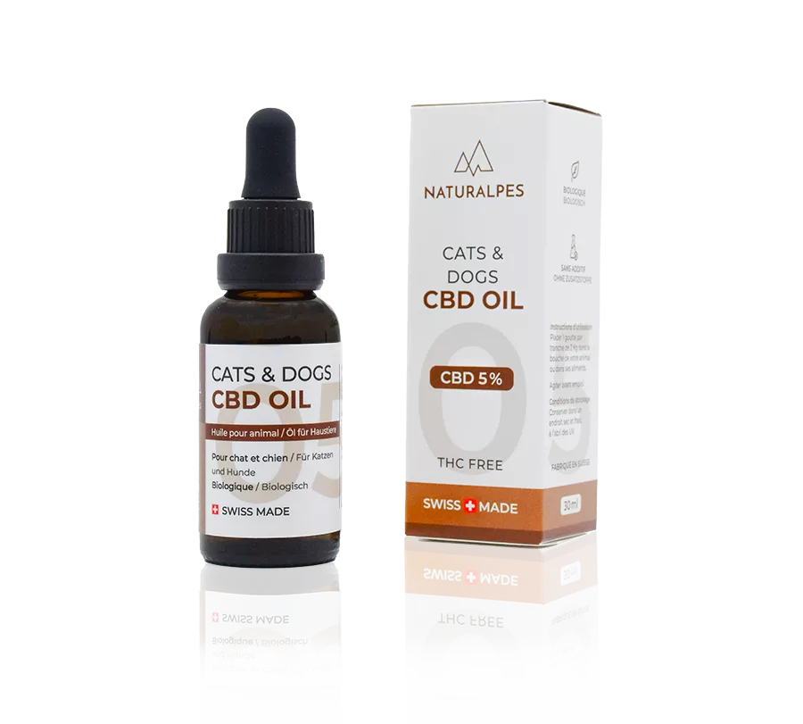 Huile CBD pour chien 5%